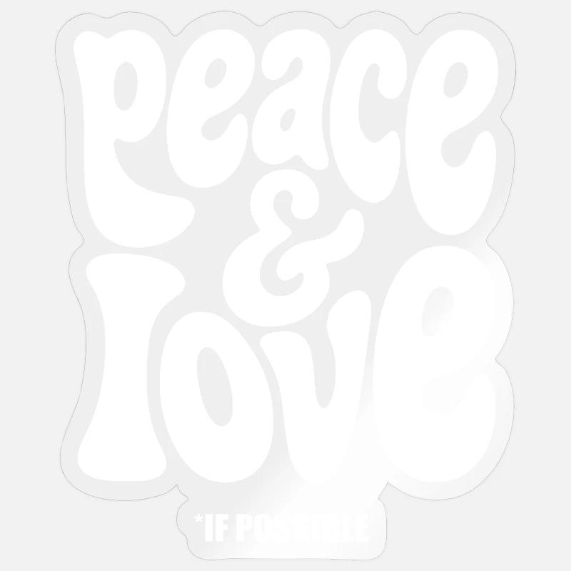 PEACE LOVE #2 - let's talk  - Sticker taille S (10 x 10 cm) - brillant transparent