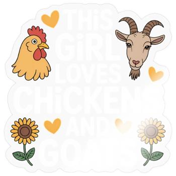 Hühner Ziegen Spruch Huhn Lustiges Hühner Geschenk - Sticker Größe S (10 x 10 cm) - Transparent glänzend - Vorne