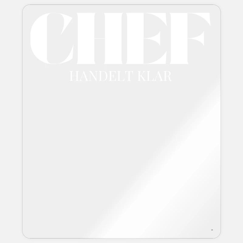 Le patron Spruch agit clairement - Sticker taille S (10 x 10 cm) - brillant transparent