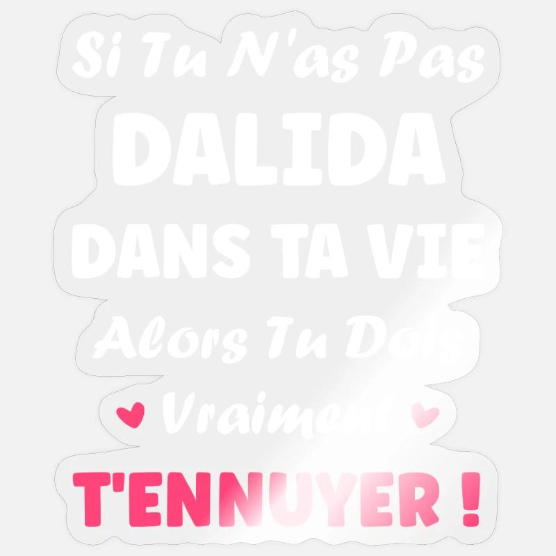 Dalida - Sticker taille S (10 x 10 cm) - brillant transparent