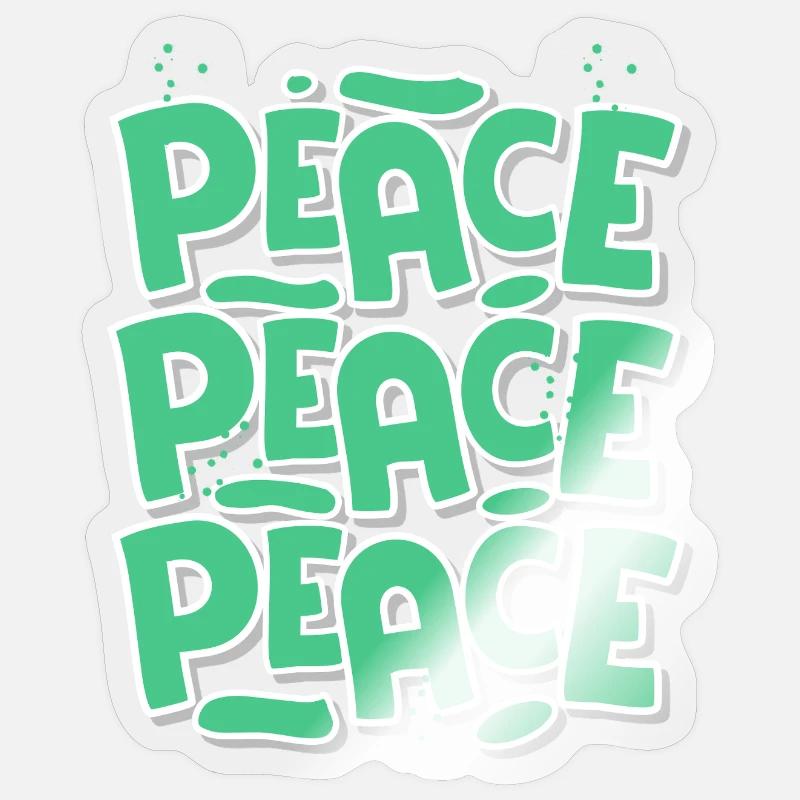 Peace - Sticker size S (10 x 10 cm) - transparent glossy