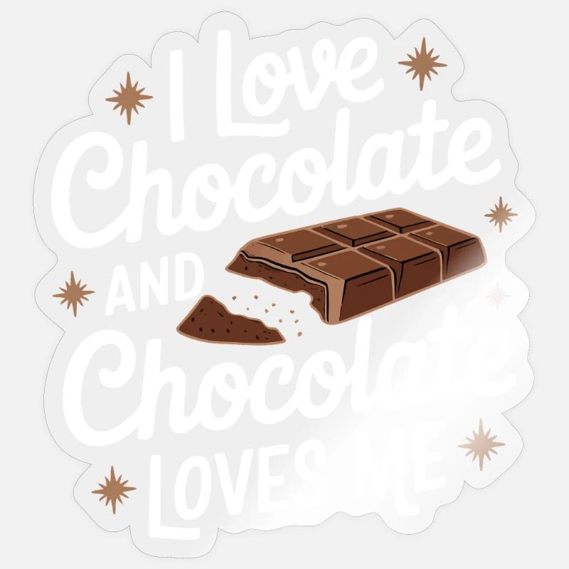 chocolate - Sticker size S (10 x 10 cm) - transparent glossy