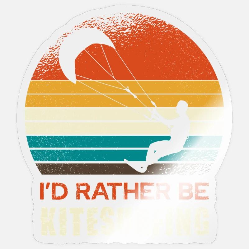 Conception de cercles rétro pour le kitesurf Sticker taille S (10 x 10 cm)