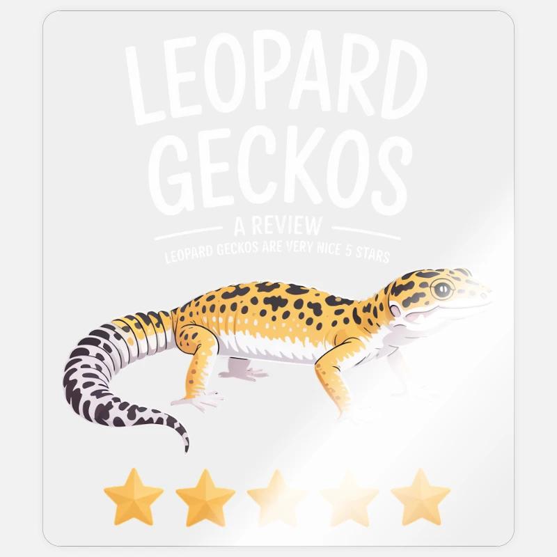 Leopardgeckos Bewertungsabzeichen - Sticker Größe S (10 x 10 cm) - Transparent glänzend