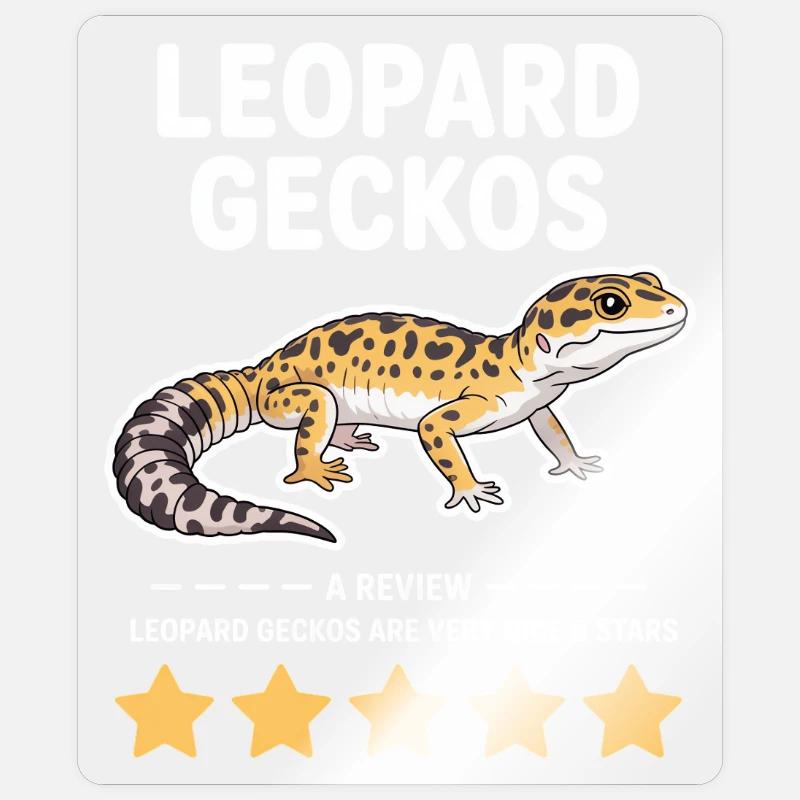 Leopard Gecko Pride Illustration - Sticker size S (10 x 10 cm) - transparent glossy