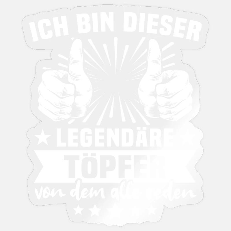 Pottery legend - Sticker size S (10 x 10 cm) - transparent glossy