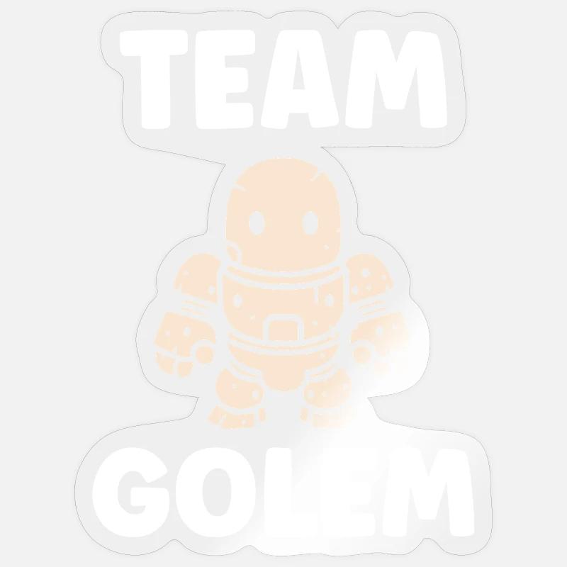 Team golem - Sticker size S (10 x 10 cm) - transparent glossy