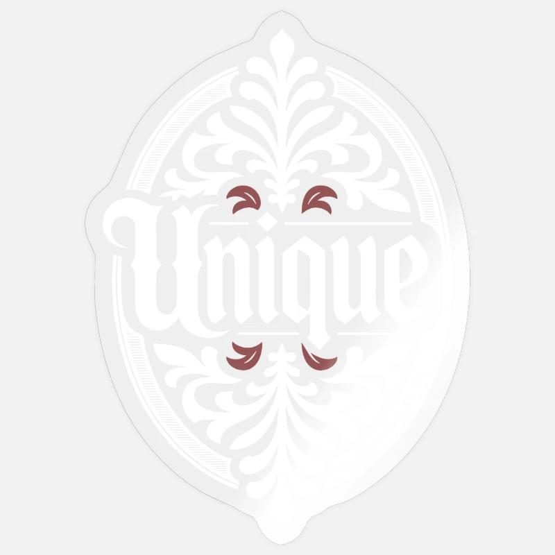 Unique Einzigartig Unikat Selbstwert Einzig Artig Sticker Größe S (10 x 10 cm)