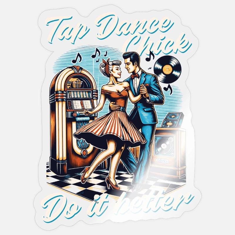 Stepptanz Stepptänzerin - Sticker Größe S (10 x 10 cm) - Transparent glänzend