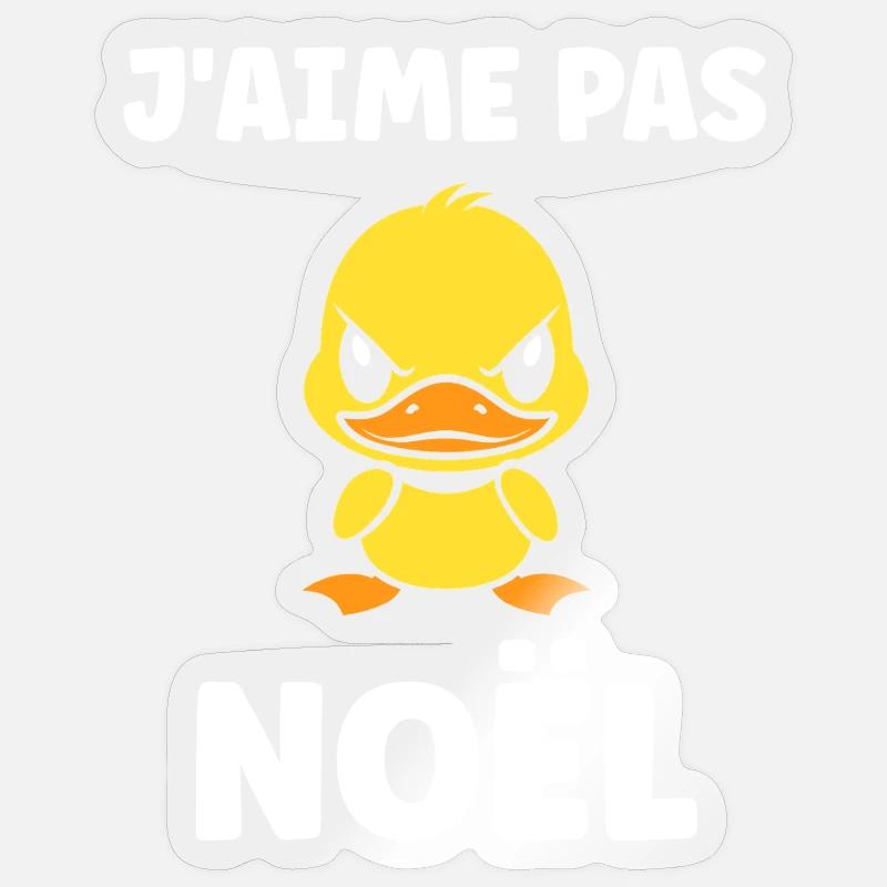 j'aime pas Noël - Sticker taille S (10 x 10 cm) - brillant transparent