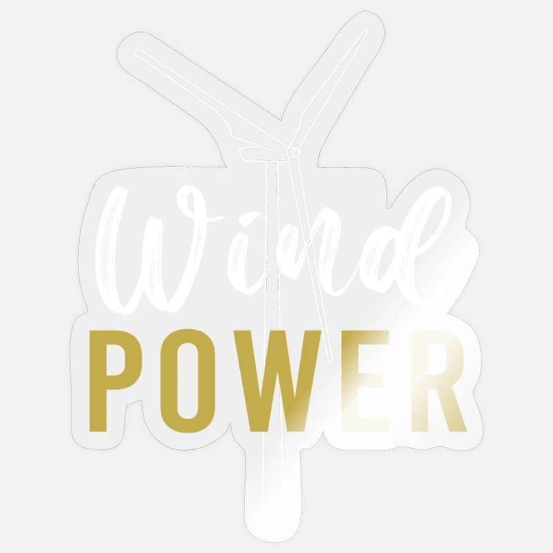 Éolienne, énergie éolienne, énergie éolienne Sticker taille S (10 x 10 cm)