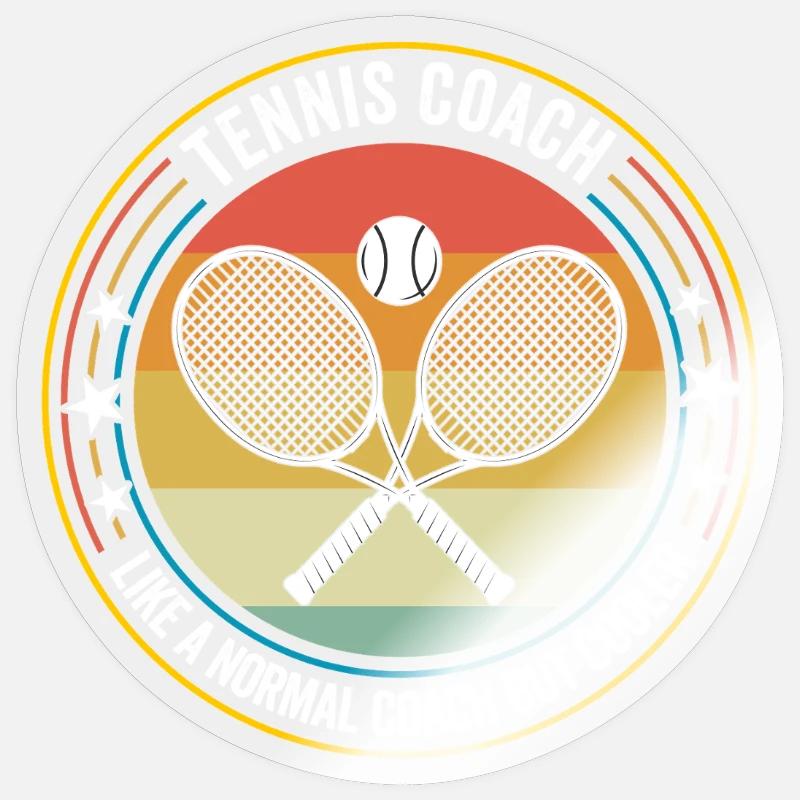 Coach de tennis comme un coach normal mais plus cool Sticker taille S (10 x 10 cm)