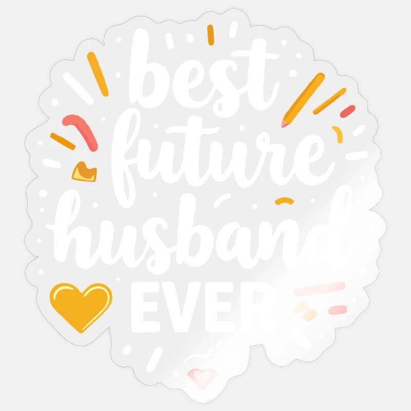 Bester zukünftiger Ehemann Sticker Größe S (10 x 10 cm)