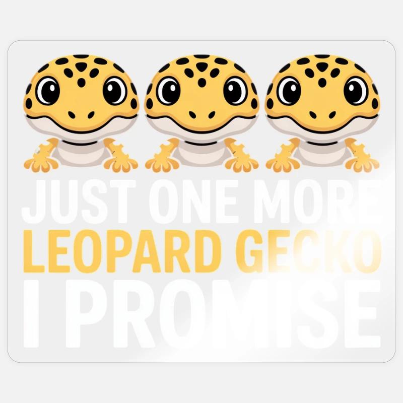 Leopardgekko-Trio Versprechen Sticker Größe S (10 x 10 cm)