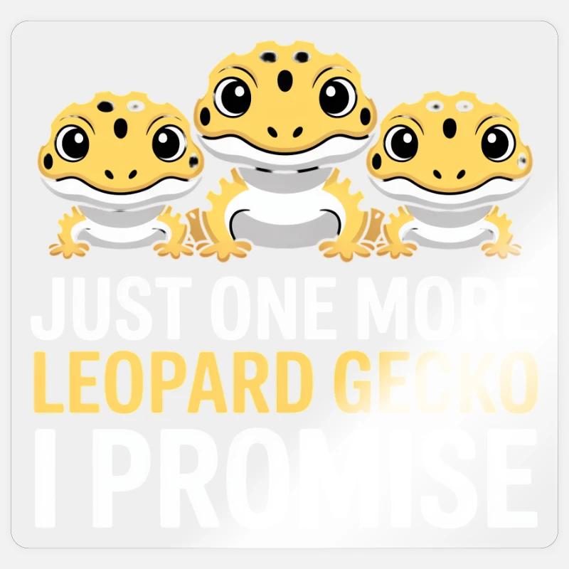 Leopardgekko-Trio Versprechen Sticker Größe S (10 x 10 cm)