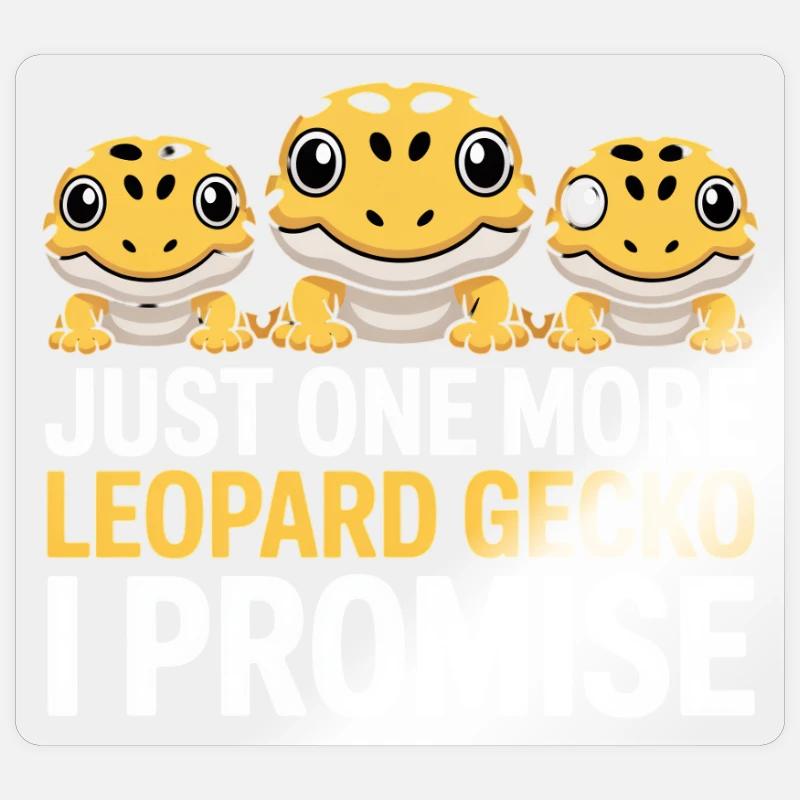 Leopard Gecko Trio Promise Tee - Sticker size S (10 x 10 cm) - transparent glossy