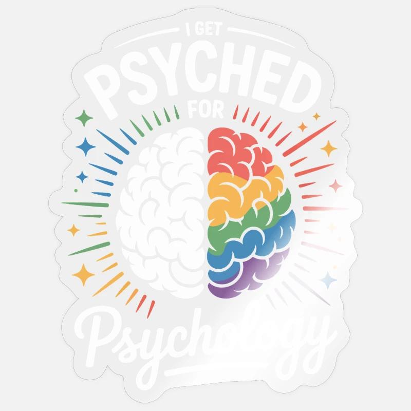 Psychédélique Psychedelic Brain Sticker taille S (10 x 10 cm)
