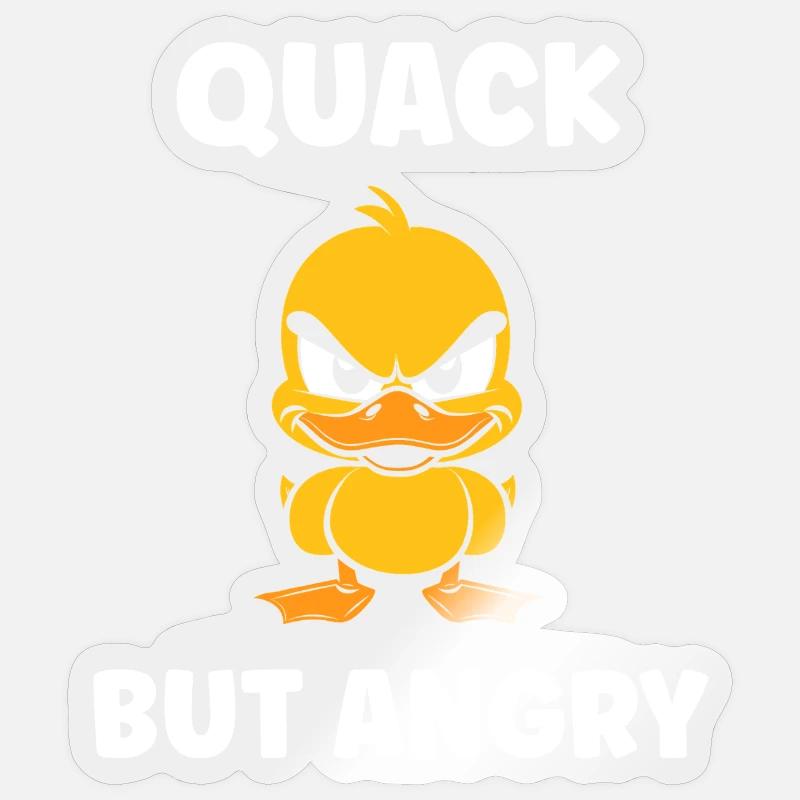 Furious Duck Rebellious Attitude Sticker size S (10 x 10 cm)