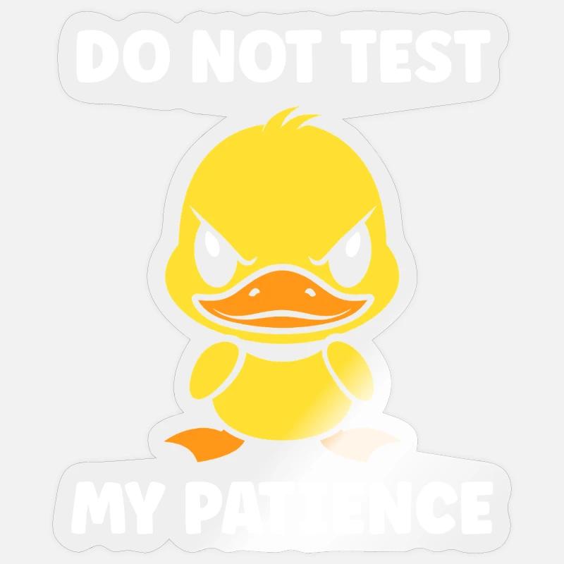 Grumpy Duckling Patience Sticker size S (10 x 10 cm)