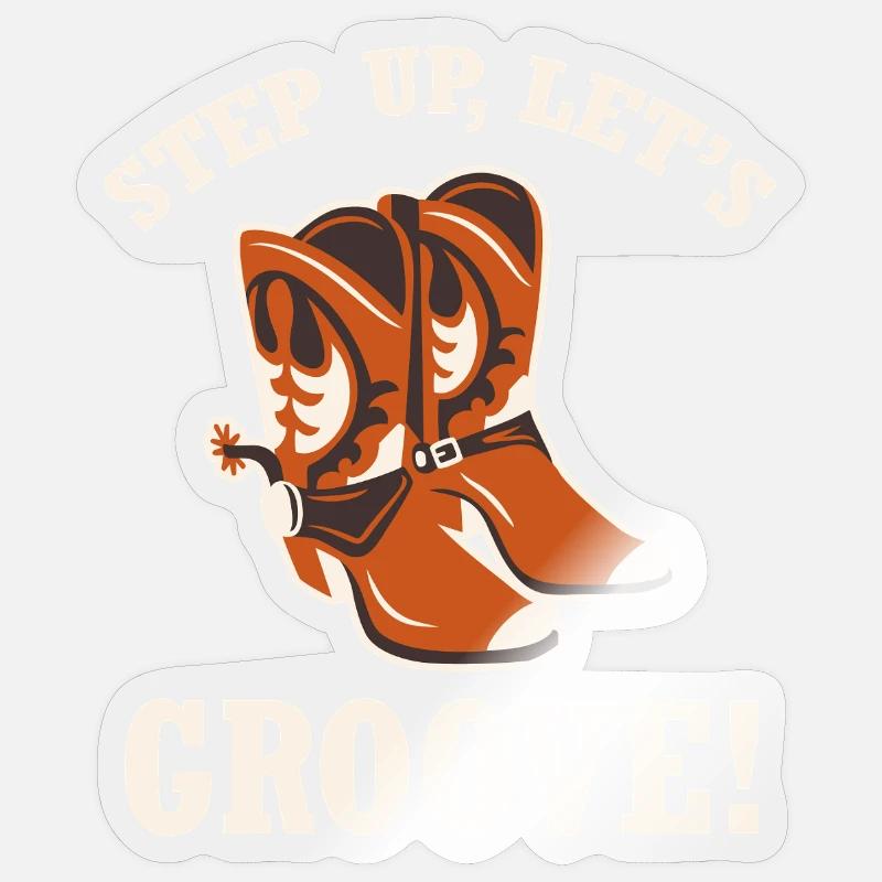 Rainure Step Up Boots Sticker taille S (10 x 10 cm)