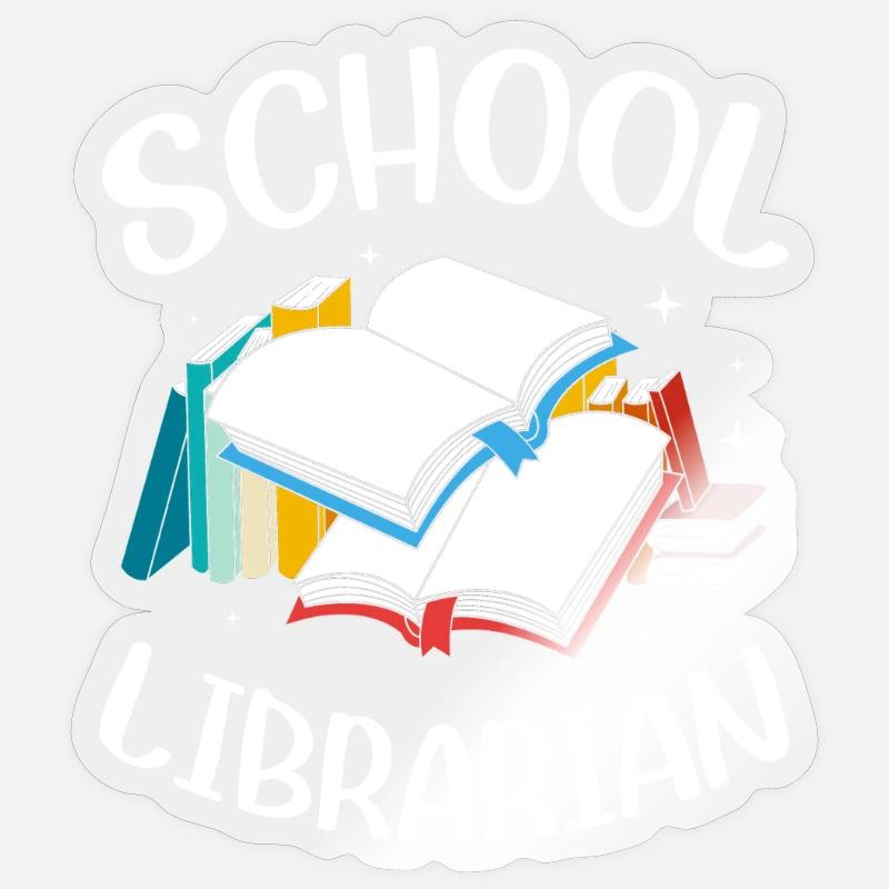 Reading Library Bookworm Sticker size S (10 x 10 cm)