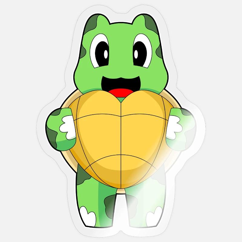Turtle Heart - Sticker size S (10 x 10 cm) - transparent glossy