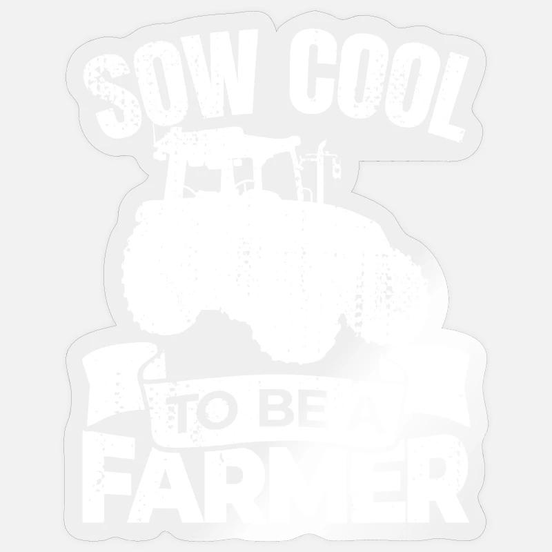 So Cool ein Bauer zu sein - Sticker Größe S (10 x 10 cm) - Transparent glänzend