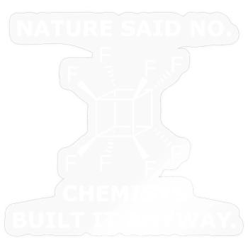Molécule perfluoro-cubaine – Chimie Science - Sticker taille S (10 x 10 cm) - brillant transparent - Devant