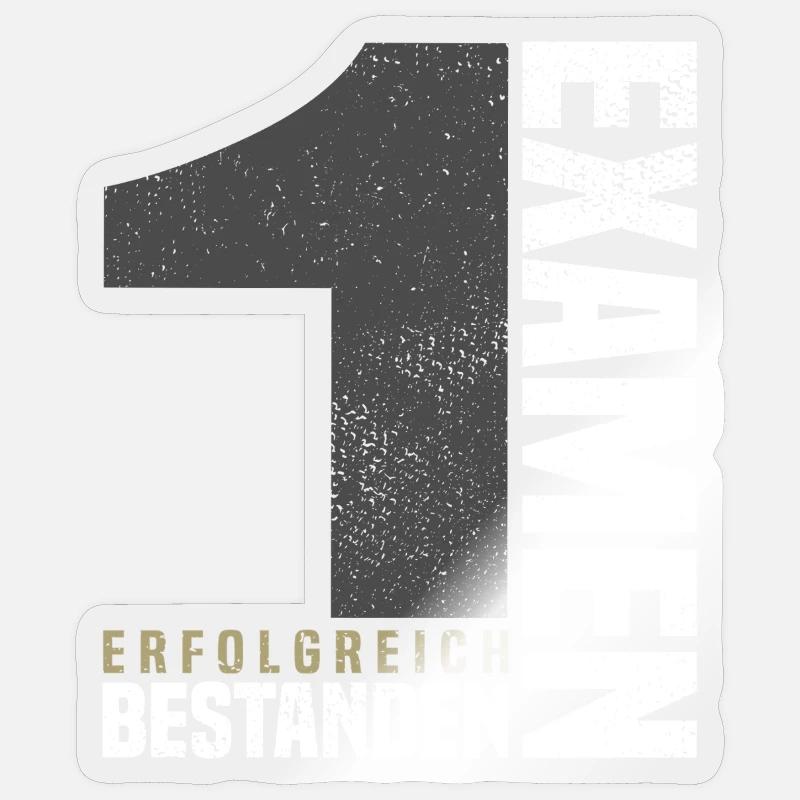 Congratulations 1st exam - Sticker size S (10 x 10 cm) - transparent glossy