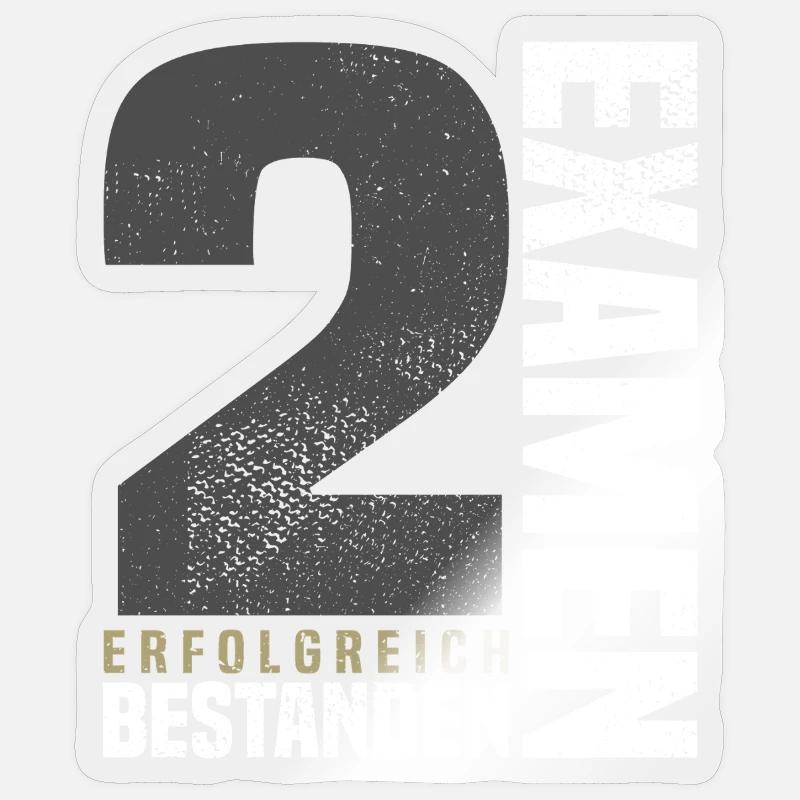 Congratulations 2nd Exam Sticker size S (10 x 10 cm)