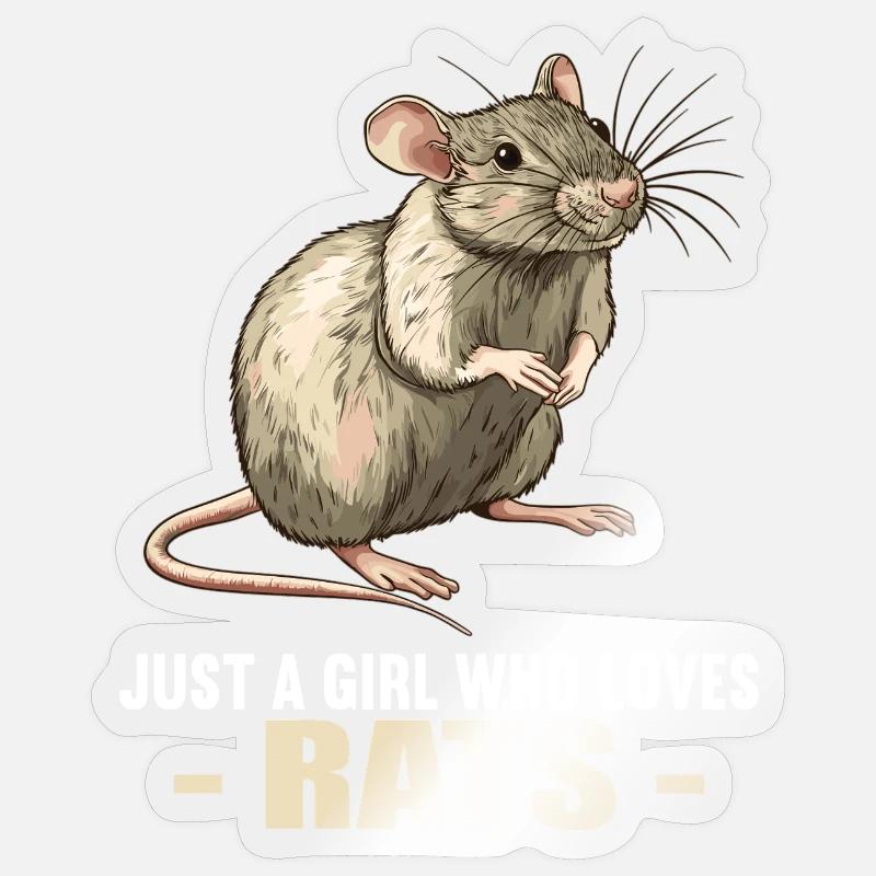 Rat Rat - Sticker size S (10 x 10 cm) - transparent glossy