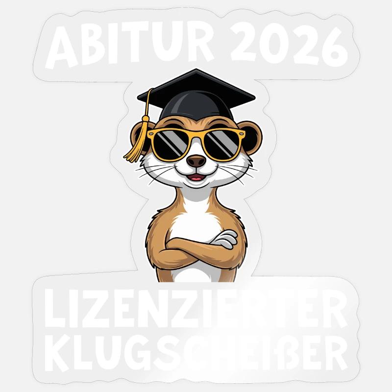 Final exam 2026 Abitur passed - Sticker size S (10 x 10 cm) - transparent glossy