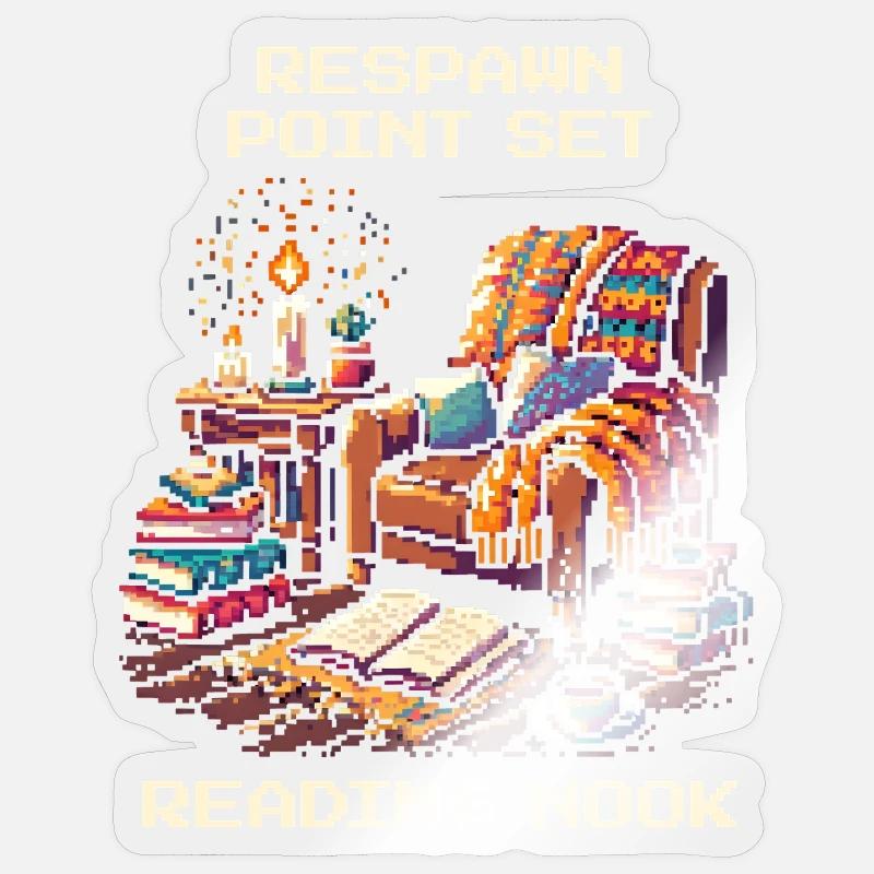 Set de réapparition | Lecture du journal de lecture Sticker taille S (10 x 10 cm)