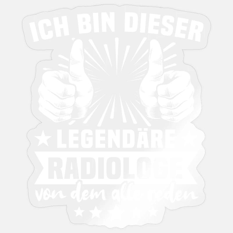Radiologist Legend - Sticker size S (10 x 10 cm) - transparent glossy