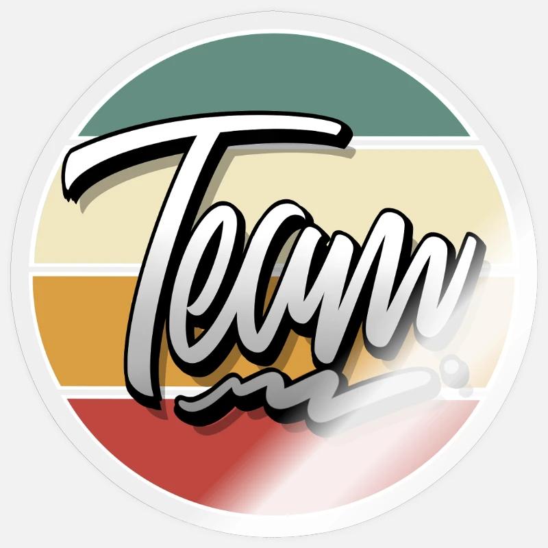 Équipe - Sticker taille S (10 x 10 cm) - brillant transparent