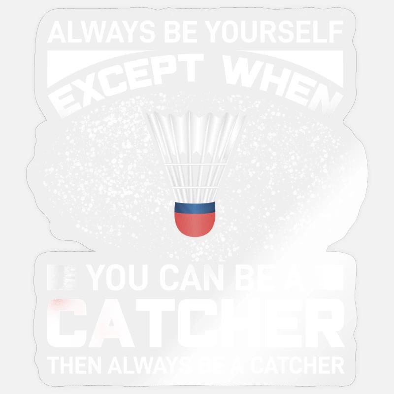 Badminton - Sticker taille S (10 x 10 cm) - brillant transparent