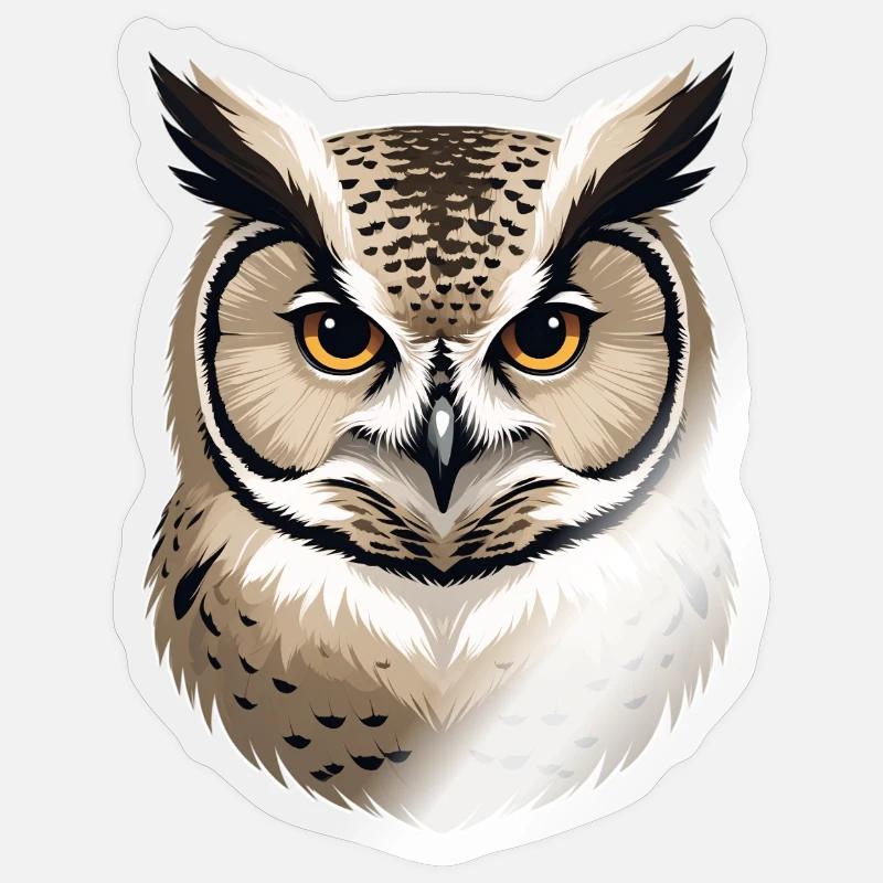 WaldEulenblick - Sticker Größe S (10 x 10 cm) - Transparent glänzend