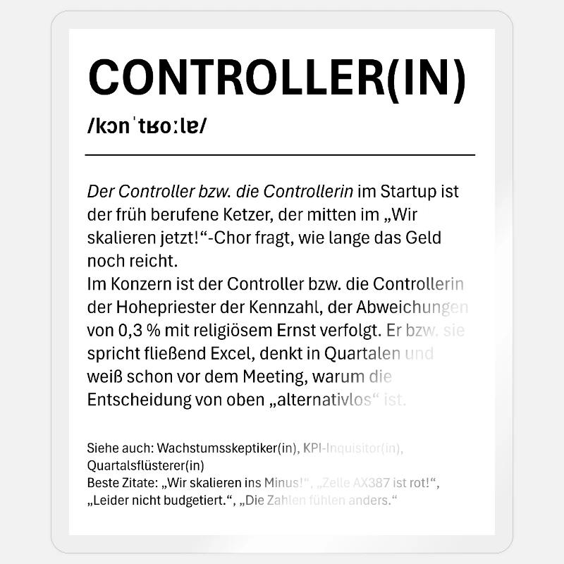 Controller(in) Design Print Sticker Größe S (10 x 10 cm)