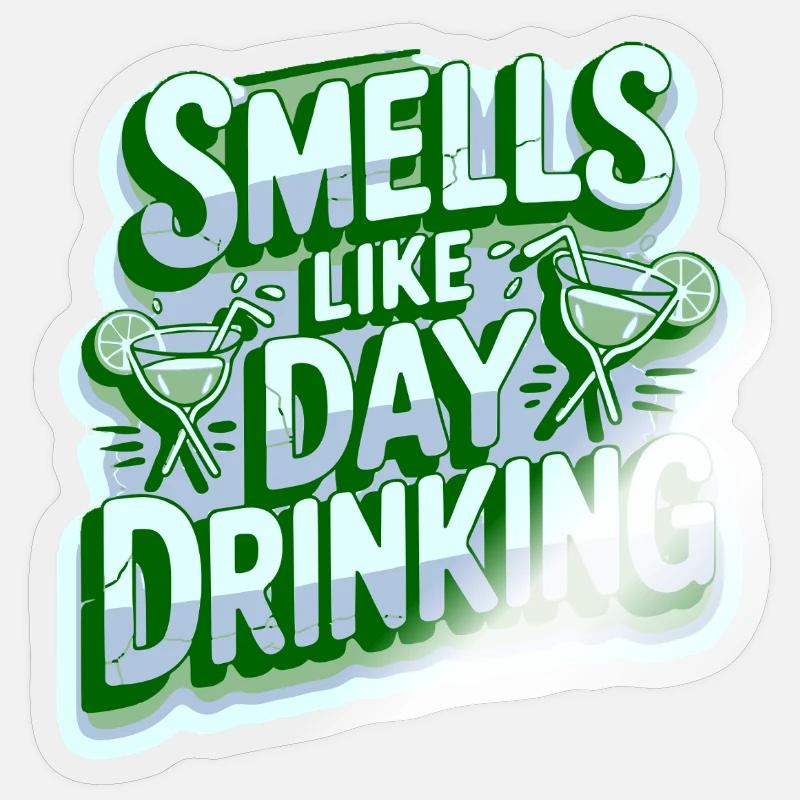 Ça sent l’alcool de jour Sticker taille S (10 x 10 cm)