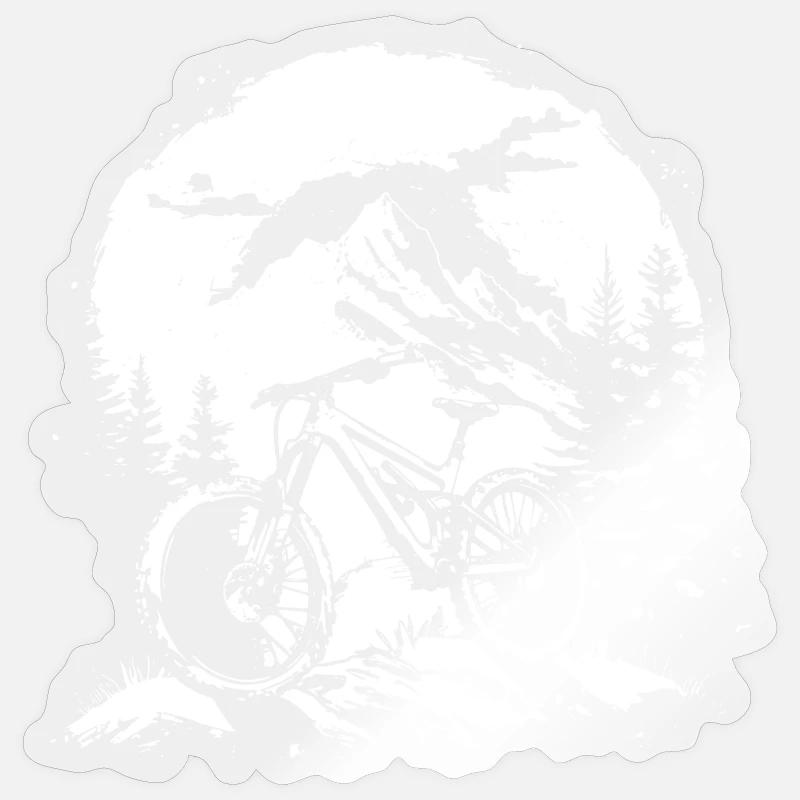 Graphique VTT - Sticker taille S (10 x 10 cm) - brillant transparent