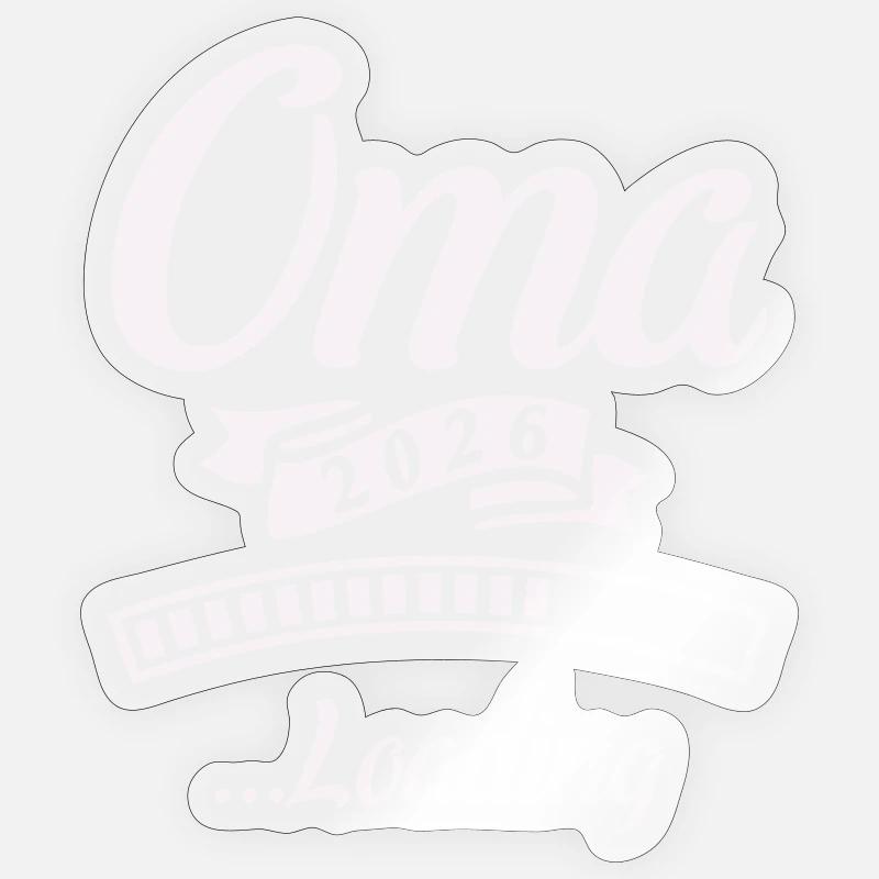 Oma 2026 Loading  - Sticker Größe S (10 x 10 cm) - Transparent glänzend