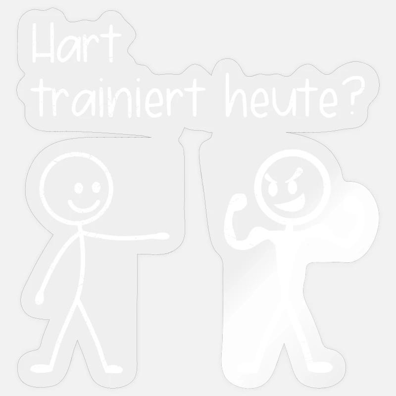 Gym HARD TRAINS FUN TODAY - Sticker size S (10 x 10 cm) - transparent glossy