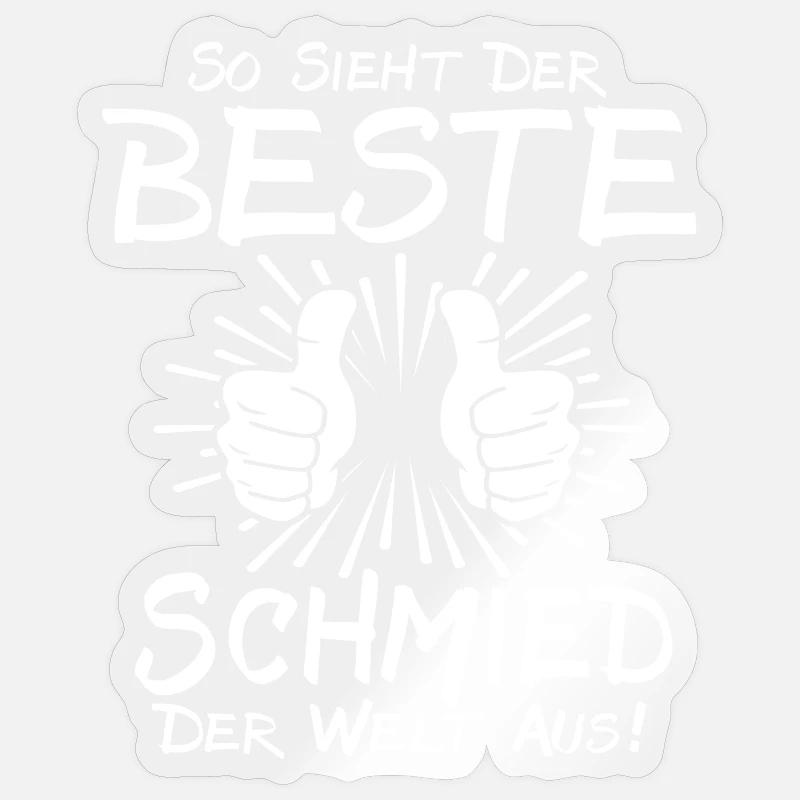 Bester Schmied - Sticker Größe S (10 x 10 cm) - Transparent glänzend