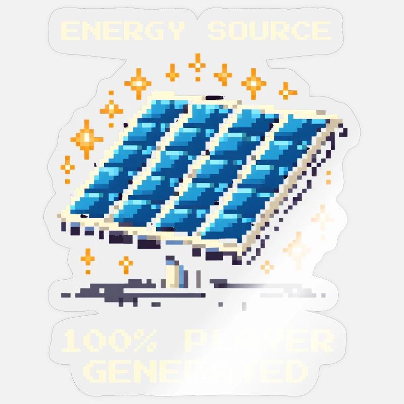 Solarenergie | Offgrid & Selbstversorgung - Sticker Größe S (10 x 10 cm) - Transparent glänzend