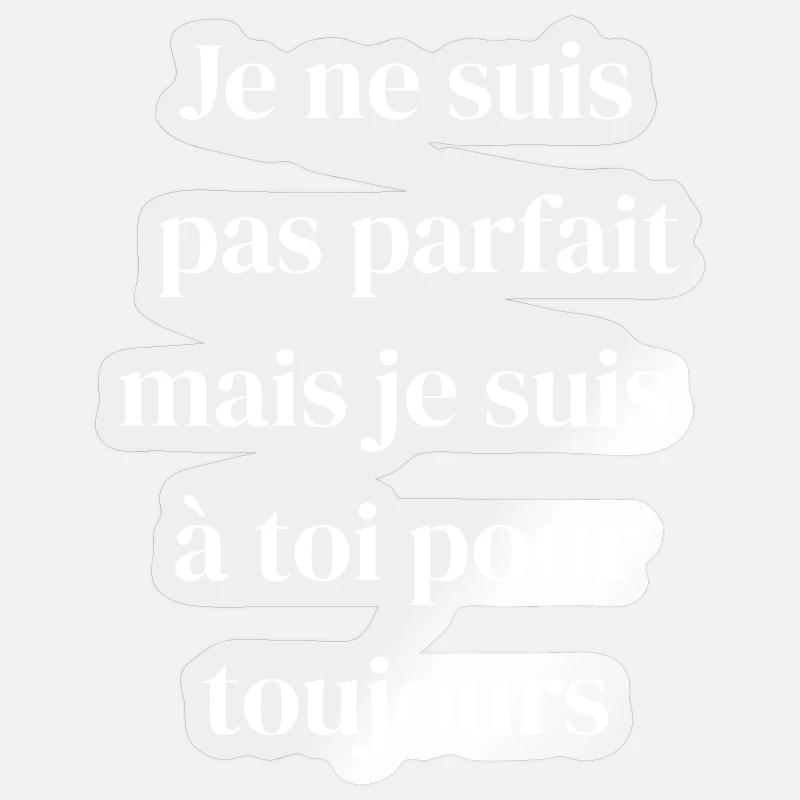 Amour éternel malgré les défauts Sticker taille S (10 x 10 cm)