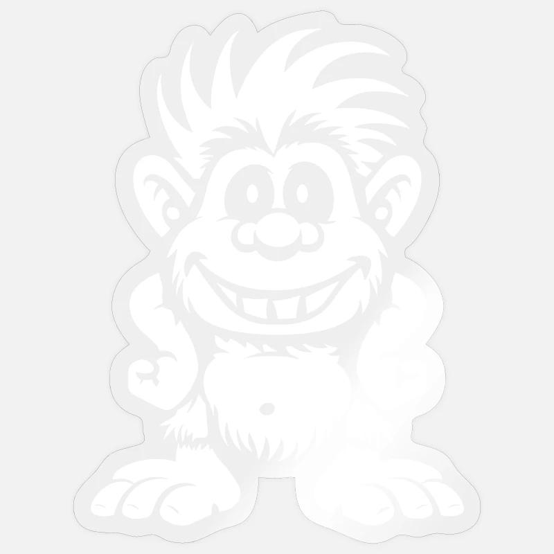 Troll - Sticker Größe S (10 x 10 cm) - Transparent glänzend