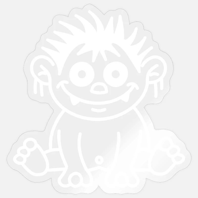 Troll - Sticker size S (10 x 10 cm) - transparent glossy
