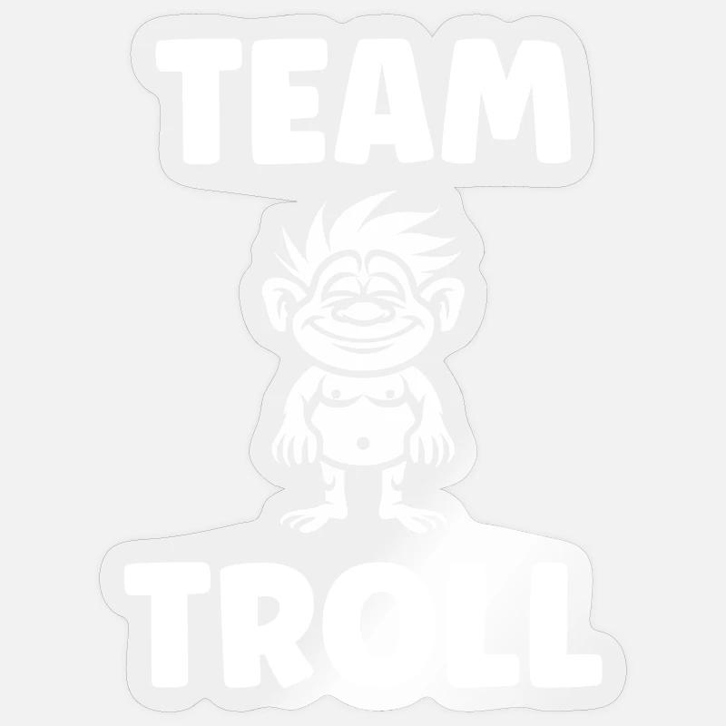 Troll - Sticker size S (10 x 10 cm) - transparent glossy