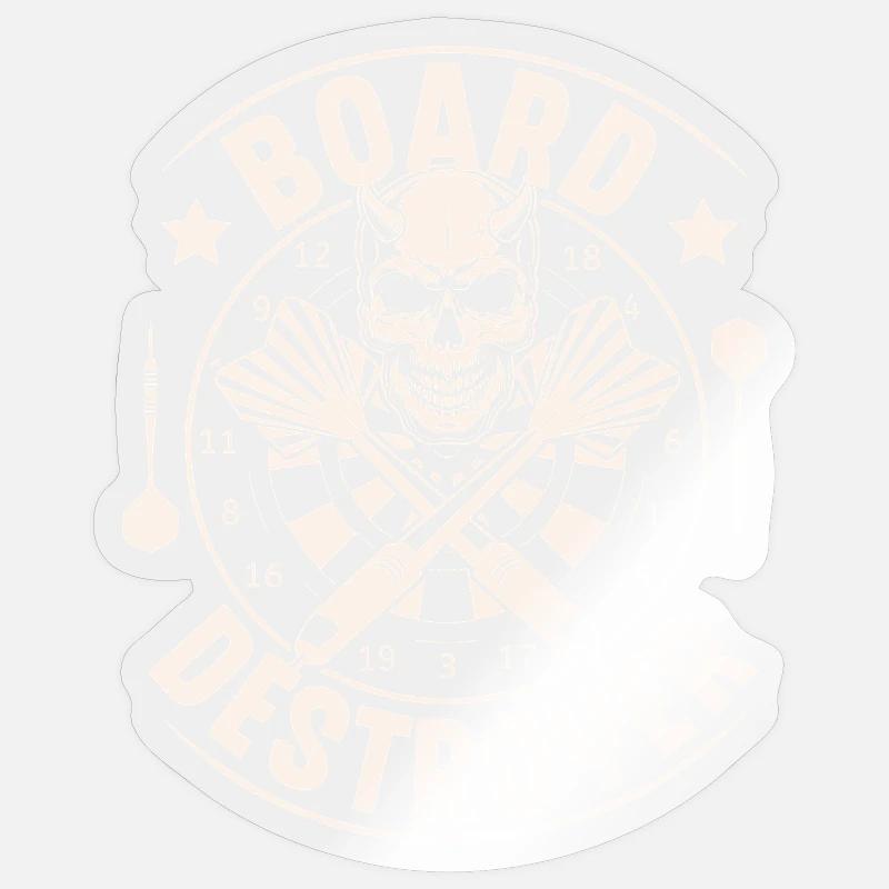 darts - Sticker size S (10 x 10 cm) - transparent glossy