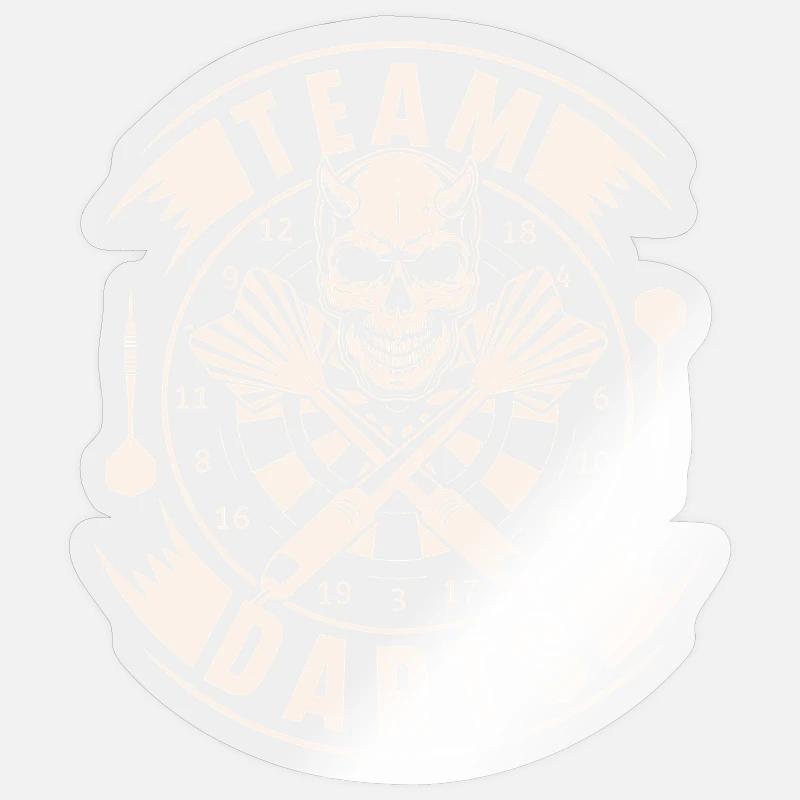 fléchettes - Sticker taille S (10 x 10 cm) - brillant transparent